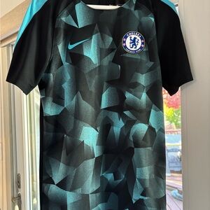 Nike Chelsea FC Black and Blue Shirt